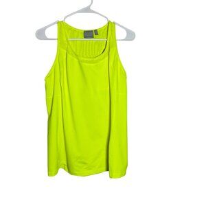 Athleta Neon Yellow Racerback Tank Top 1X Lightweight Activewear For Women